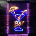 ADVPRO Home Bar Glass Cocktails Display Decoration  Dual Color LED Neon Sign st6-i3560 - Blue & Yellow