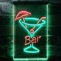 ADVPRO Home Bar Glass Cocktails Display Decoration  Dual Color LED Neon Sign st6-i3560 - Green & Red