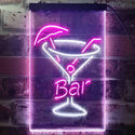 ADVPRO Home Bar Glass Cocktails Display Decoration  Dual Color LED Neon Sign st6-i3560 - White & Purple