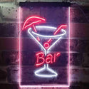 ADVPRO Home Bar Glass Cocktails Display Decoration  Dual Color LED Neon Sign st6-i3560 - White & Red