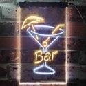 ADVPRO Home Bar Glass Cocktails Display Decoration  Dual Color LED Neon Sign st6-i3560 - White & Yellow