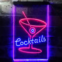 ADVPRO Cocktails Glass Man Cave  Dual Color LED Neon Sign st6-i3573 - Blue & Red