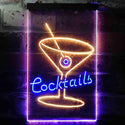 ADVPRO Cocktails Glass Man Cave  Dual Color LED Neon Sign st6-i3573 - Blue & Yellow