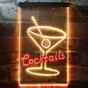 ADVPRO Cocktails Glass Man Cave  Dual Color LED Neon Sign st6-i3573 - Red & Yellow