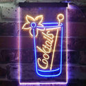 ADVPRO Cocktails Cup Home Bar  Dual Color LED Neon Sign st6-i3578 - Blue & Yellow