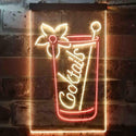 ADVPRO Cocktails Cup Home Bar  Dual Color LED Neon Sign st6-i3578 - Red & Yellow