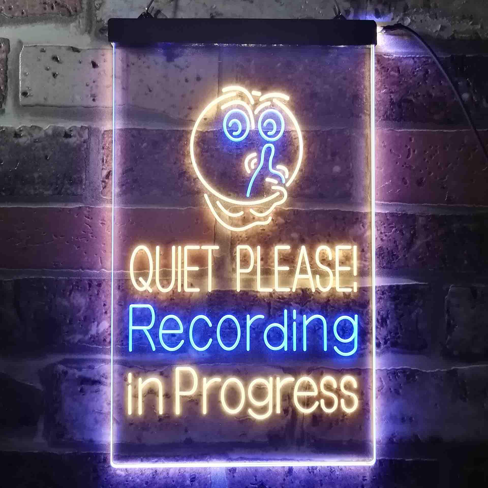 Quiet Please Recording Sign ADVPRO Recording In Progress Quiet Please