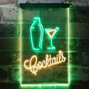 ADVPRO Cocktails Mixer Glass Bar  Dual Color LED Neon Sign st6-i3586 - Green & Yellow