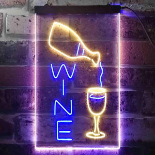 ADVPRO Wine Bar Display  Dual Color LED Neon Sign st6-i3589 - Blue & Yellow