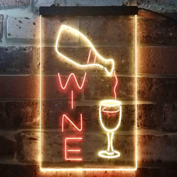 ADVPRO Wine Bar Display  Dual Color LED Neon Sign st6-i3589 - Red & Yellow