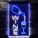 ADVPRO Wine Bar Display  Dual Color LED Neon Sign st6-i3589 - White & Blue