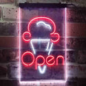 ADVPRO Open Ice Cream Shop  Dual Color LED Neon Sign st6-i3601 - White & Red