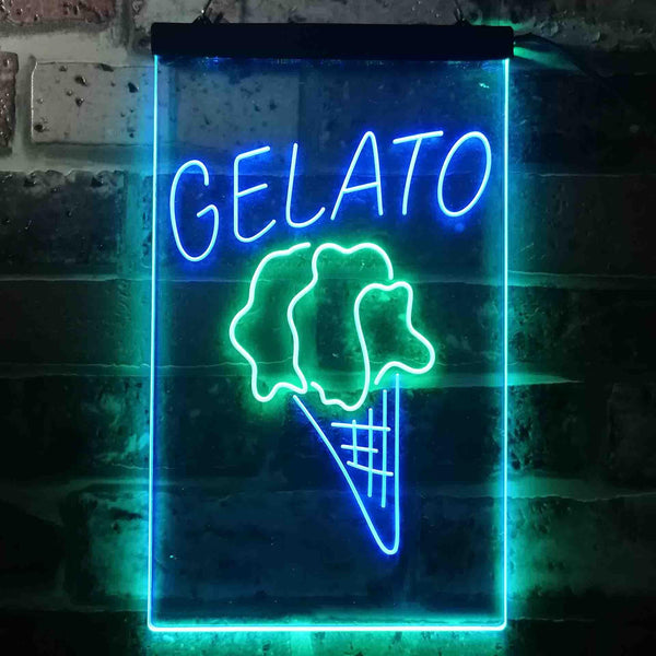 ADVPRO Gelato Ice Cream Shop  Dual Color LED Neon Sign st6-i3602 - Green & Blue