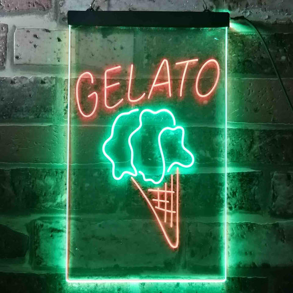 ADVPRO Gelato Ice Cream Shop  Dual Color LED Neon Sign st6-i3602 - Green & Red