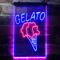 ADVPRO Gelato Ice Cream Shop  Dual Color LED Neon Sign st6-i3602 - Red & Blue