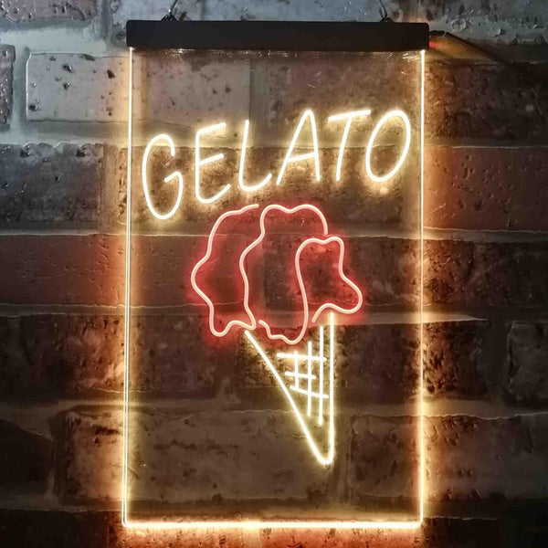 ADVPRO Gelato Ice Cream Shop  Dual Color LED Neon Sign st6-i3602 - Red & Yellow