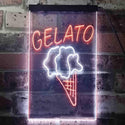 ADVPRO Gelato Ice Cream Shop  Dual Color LED Neon Sign st6-i3602 - White & Orange