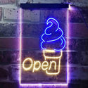 ADVPRO Ice Cream Open Shop  Dual Color LED Neon Sign st6-i3603 - Blue & Yellow