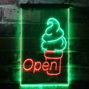ADVPRO Ice Cream Open Shop  Dual Color LED Neon Sign st6-i3603 - Green & Red