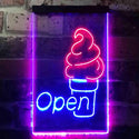 ADVPRO Ice Cream Open Shop  Dual Color LED Neon Sign st6-i3603 - Red & Blue