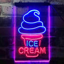 ADVPRO Ice Cream Cone Shop  Dual Color LED Neon Sign st6-i3604 - Blue & Red