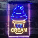 ADVPRO Ice Cream Cone Shop  Dual Color LED Neon Sign st6-i3604 - Blue & Yellow