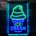 ADVPRO Ice Cream Cone Shop  Dual Color LED Neon Sign st6-i3604 - Green & Blue