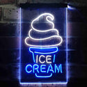 ADVPRO Ice Cream Cone Shop  Dual Color LED Neon Sign st6-i3604 - White & Blue