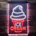 ADVPRO Ice Cream Cone Shop  Dual Color LED Neon Sign st6-i3604 - White & Red