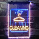 ADVPRO Dry Cleaning Laundry  Dual Color LED Neon Sign st6-i3607 - Blue & Yellow