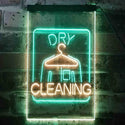 ADVPRO Dry Cleaning Laundry  Dual Color LED Neon Sign st6-i3607 - Green & Yellow