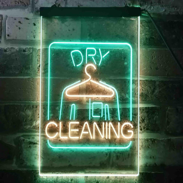 ADVPRO Dry Cleaning Laundry  Dual Color LED Neon Sign st6-i3607 - Green & Yellow