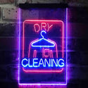 ADVPRO Dry Cleaning Laundry  Dual Color LED Neon Sign st6-i3607 - Red & Blue