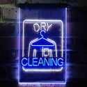 ADVPRO Dry Cleaning Laundry  Dual Color LED Neon Sign st6-i3607 - White & Blue
