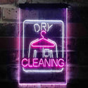 ADVPRO Dry Cleaning Laundry  Dual Color LED Neon Sign st6-i3607 - White & Purple