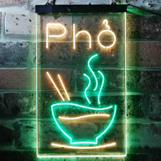 ADVPRO Pho Vietnam Noodle Night Eat  Dual Color LED Neon Sign st6-i3619 - Green & Yellow