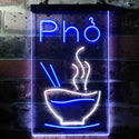 ADVPRO Pho Vietnam Noodle Night Eat  Dual Color LED Neon Sign st6-i3619 - White & Blue