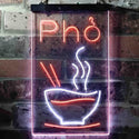 ADVPRO Pho Vietnam Noodle Night Eat  Dual Color LED Neon Sign st6-i3619 - White & Orange