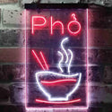 ADVPRO Pho Vietnam Noodle Night Eat  Dual Color LED Neon Sign st6-i3619 - White & Red