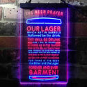 ADVPRO The Beer Prayer Humor Funny Bar Decoration  Dual Color LED Neon Sign st6-i3628 - Blue & Red