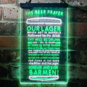 ADVPRO The Beer Prayer Humor Funny Bar Decoration  Dual Color LED Neon Sign st6-i3628 - White & Green