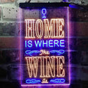 ADVPRO Home is Where The Wine is Bar  Dual Color LED Neon Sign st6-i3629 - Blue & Yellow