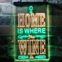 ADVPRO Home is Where The Wine is Bar  Dual Color LED Neon Sign st6-i3629 - Green & Yellow