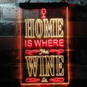 ADVPRO Home is Where The Wine is Bar  Dual Color LED Neon Sign st6-i3629 - Red & Yellow