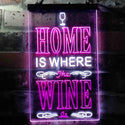 ADVPRO Home is Where The Wine is Bar  Dual Color LED Neon Sign st6-i3629 - White & Purple