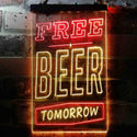 ADVPRO Free Beer Tomorrow  Dual Color LED Neon Sign st6-i3630 - Red & Yellow