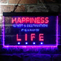 ADVPRO Happiness is a Way of Life Quotes Bedroom Decoration Dual Color LED Neon Sign st6-i3632 - Blue & Red