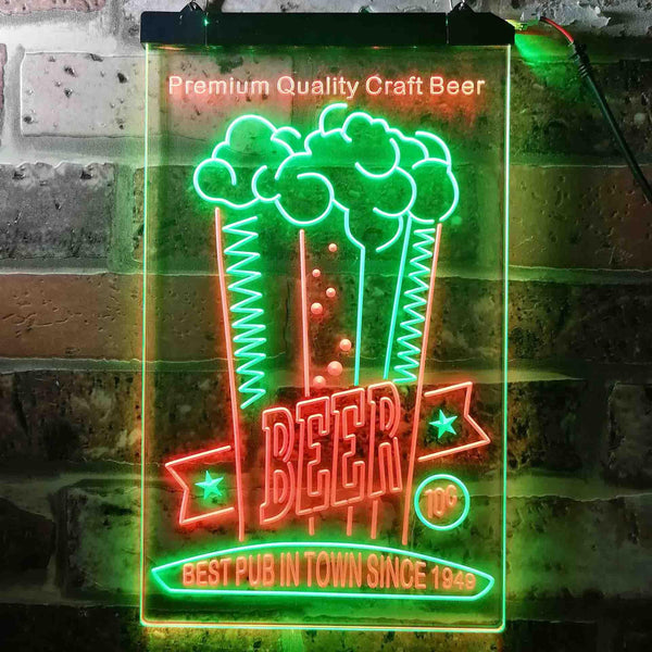 ADVPRO Best Pub in Town Beer Home Bar  Dual Color LED Neon Sign st6-i3633 - Green & Red