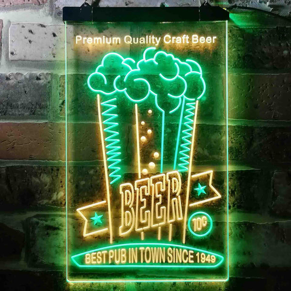 ADVPRO Best Pub in Town Beer Home Bar  Dual Color LED Neon Sign st6-i3633 - Green & Yellow