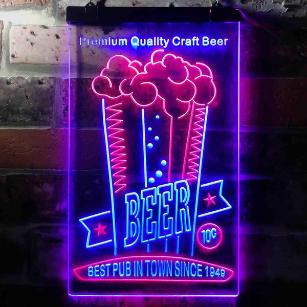 ADVPRO Best Pub in Town Beer Home Bar  Dual Color LED Neon Sign st6-i3633 - Red & Blue